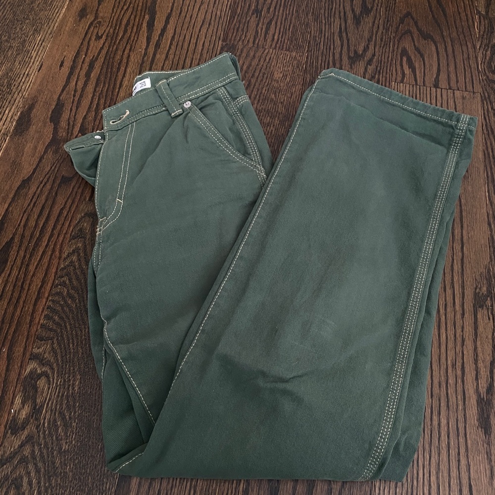PullnBear green cargo jeans